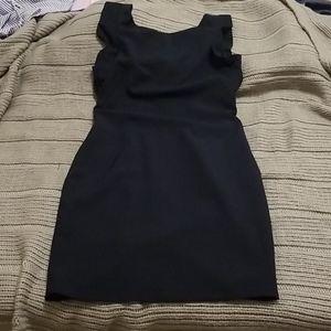 Navy blue dress with ruffles